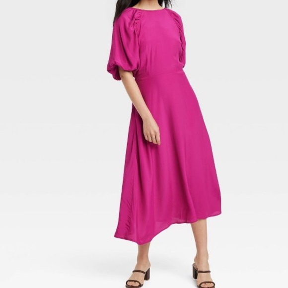 a new day Dresses & Skirts - A New Day Pink Puff Short Sleeve Dress